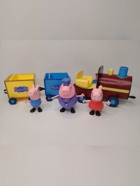 Peppa Pig Grandpa Pig's Train Playset 2003 With Figures Tested Working